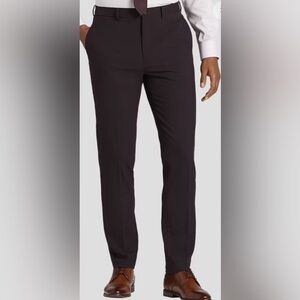 Calvin Klein Men's burgandy / dark purple Dress Pants